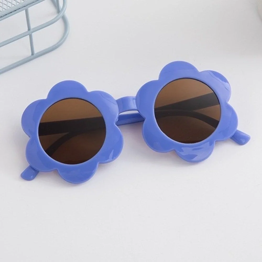 Kids Blue Flower Sunglasses Child UV Protection Fun‎ Eyewear